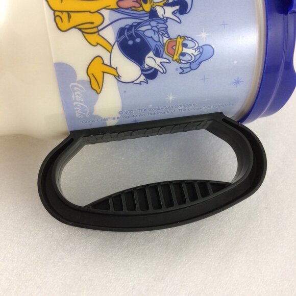 Walt Disney World Blue Coffee Mug Travel Cup w Lid Coca Cola Mickey Minnie 2007 - Picture 7 of 12